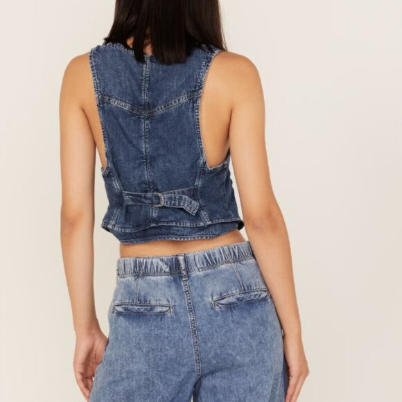 FREE PEOPLE Wide Leg Rider Denim Jeans - Picture 2 of 11